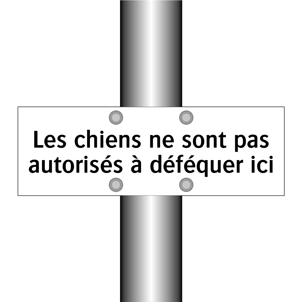 Les chiens ne sont pas autorisés à déféquer ici