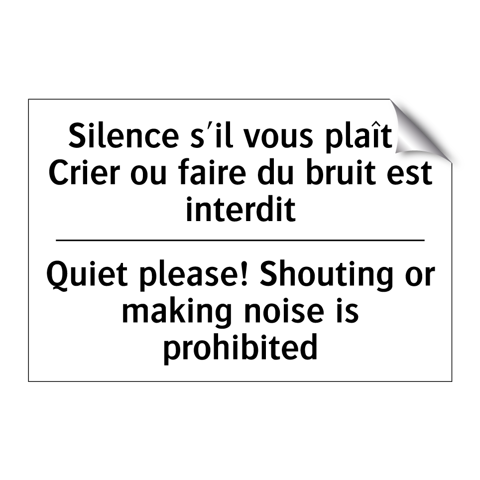 Silence s'il vous plaît ! Crier /.../ - Quiet please! Shouting or making /.../
