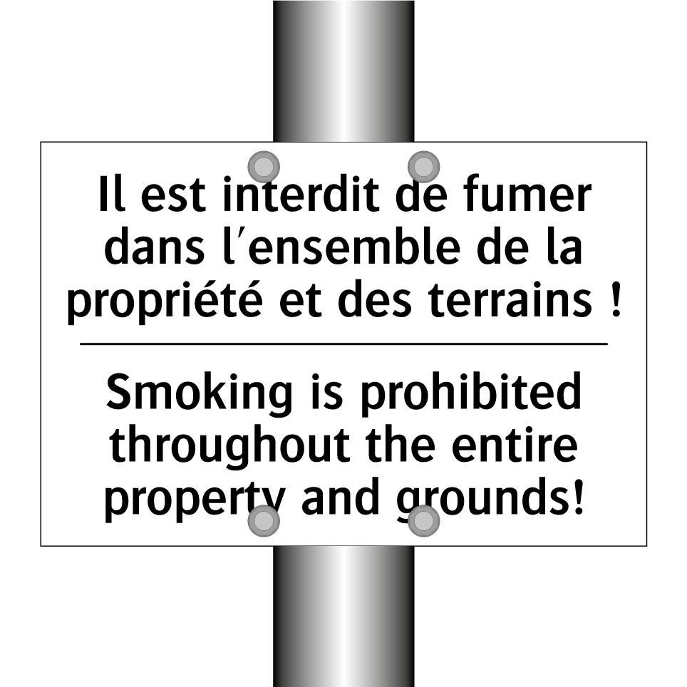 Il est interdit de fumer dans /.../ - Smoking is prohibited throughout /.../