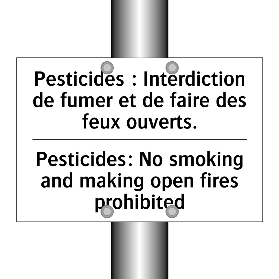 Pesticides : Interdiction de fumer /.../ - Pesticides: No smoking and making /.../