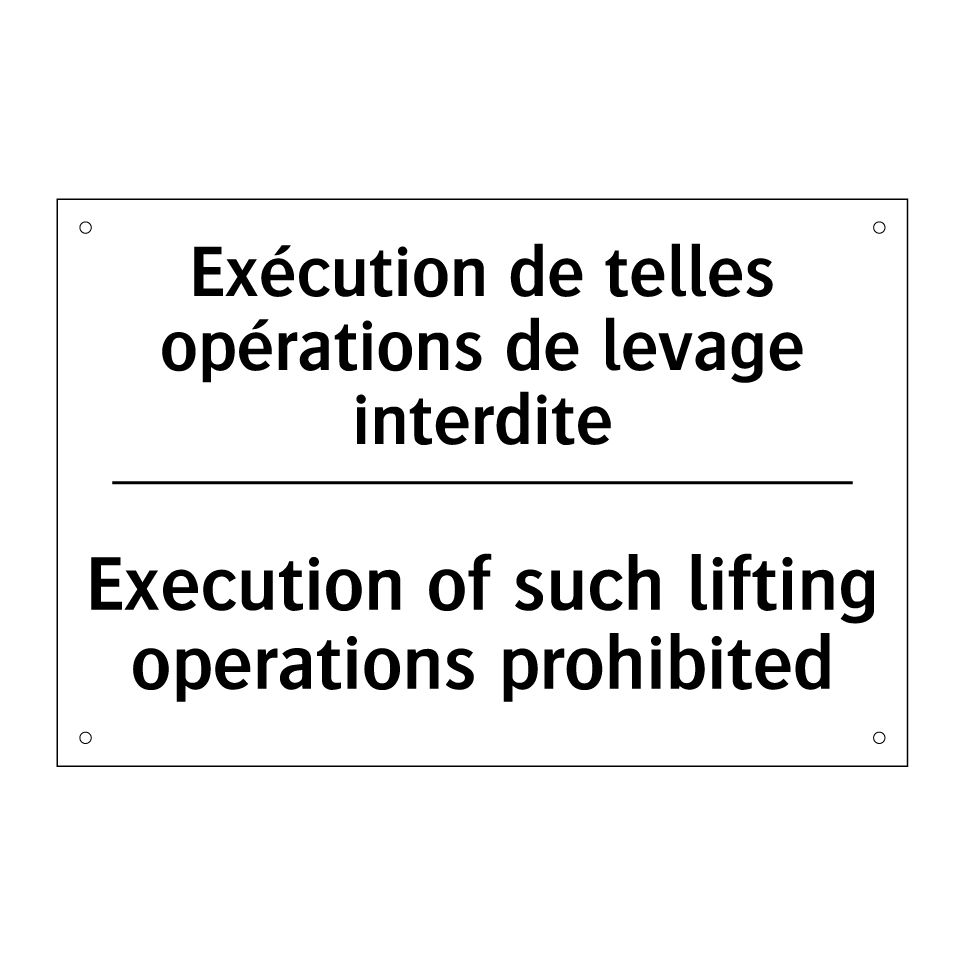 Exécution de telles opérations /.../ - Execution of such lifting operations /.../