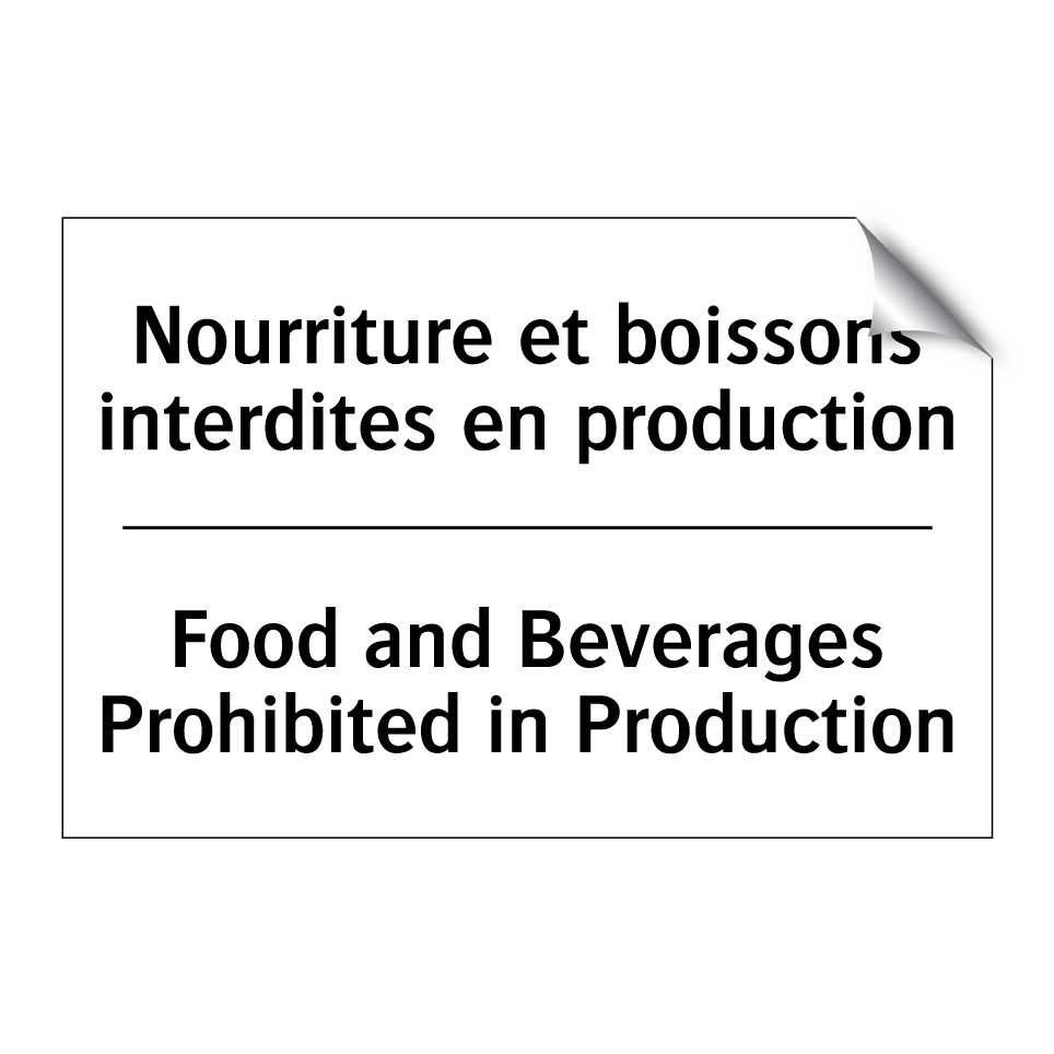 Nourriture et boissons interdites /.../ - Food and Beverages Prohibited /.../