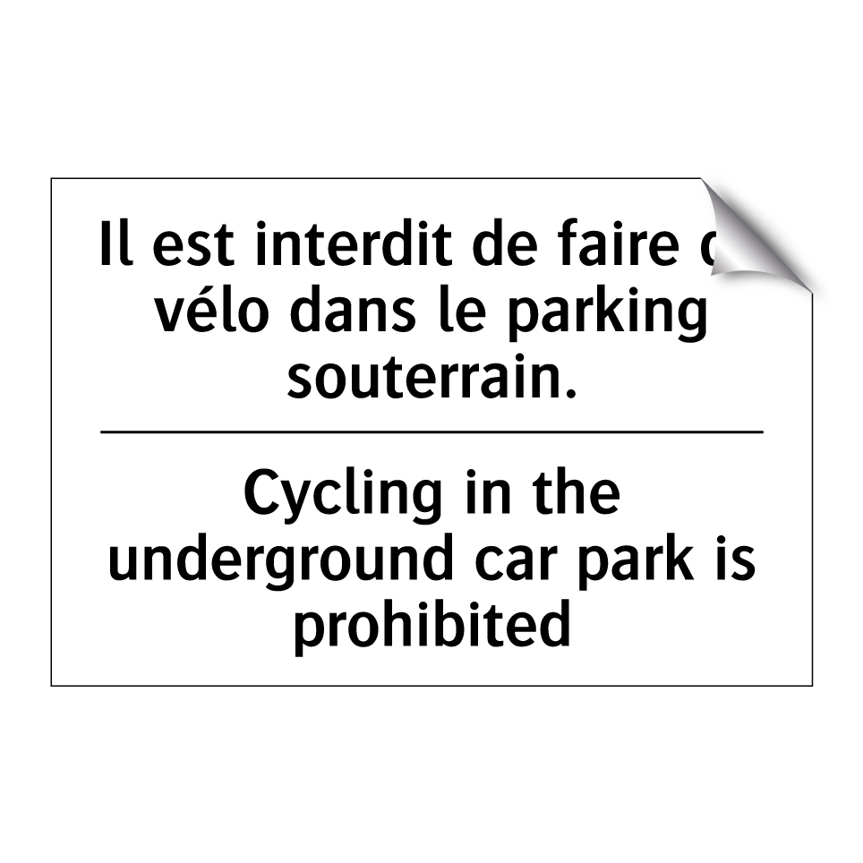 Il est interdit de faire du vélo /.../ - Cycling in the underground car /.../