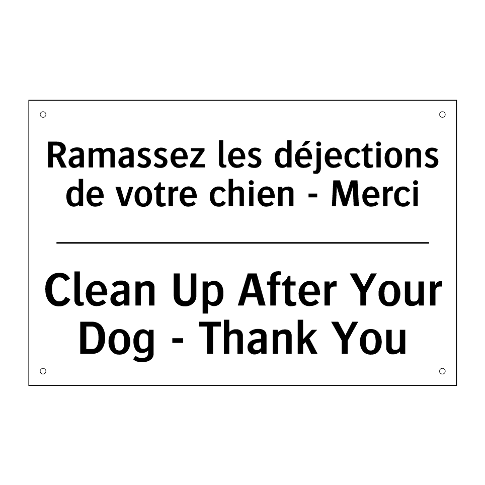 Ramassez les déjections de votre /.../ - Clean Up After Your Dog - Thank /.../