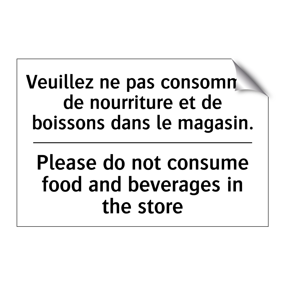Veuillez ne pas consommer de nourriture /.../ - Please do not consume food and /.../