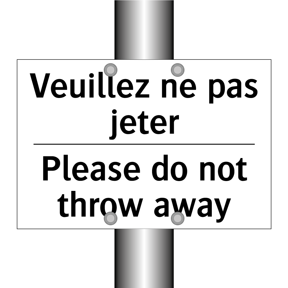 Veuillez ne pas jeter - Please do not throw away