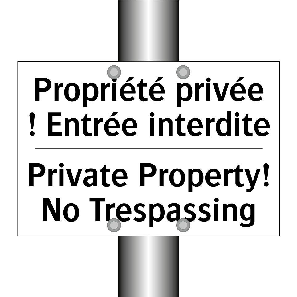 Propriété privée ! Entrée interdite /.../ - Private Property! No Trespassing /.../