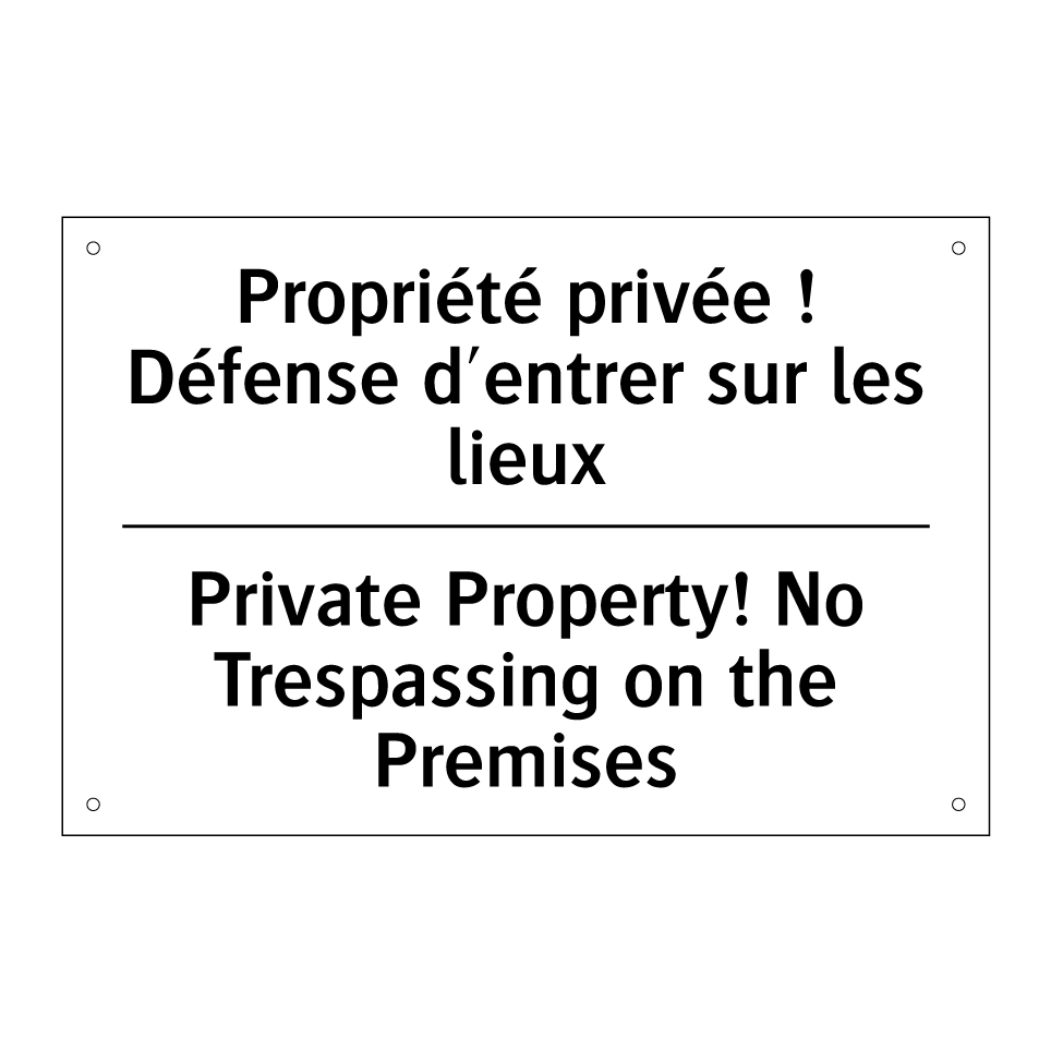 Propriété privée ! Défense d'entrer /.../ - Private Property! No Trespassing /.../