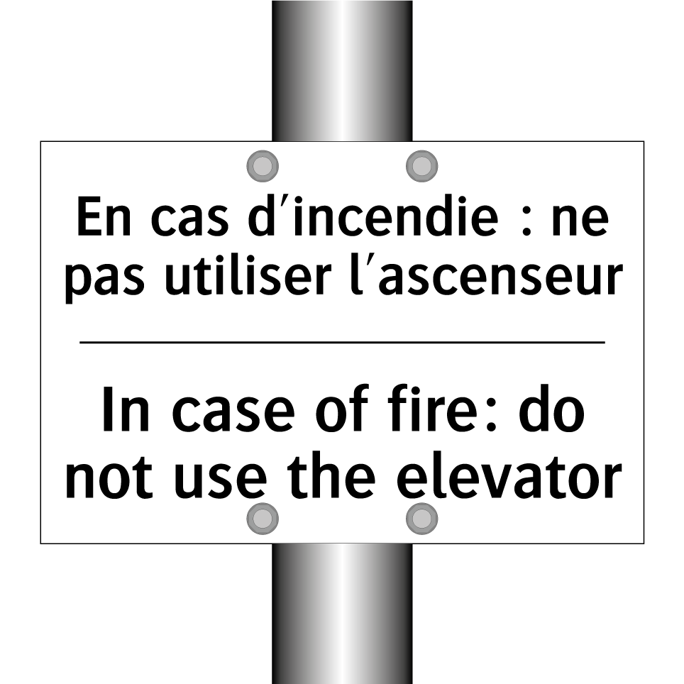 En cas d'incendie : ne pas utiliser /.../ - In case of fire: do not use the /.../