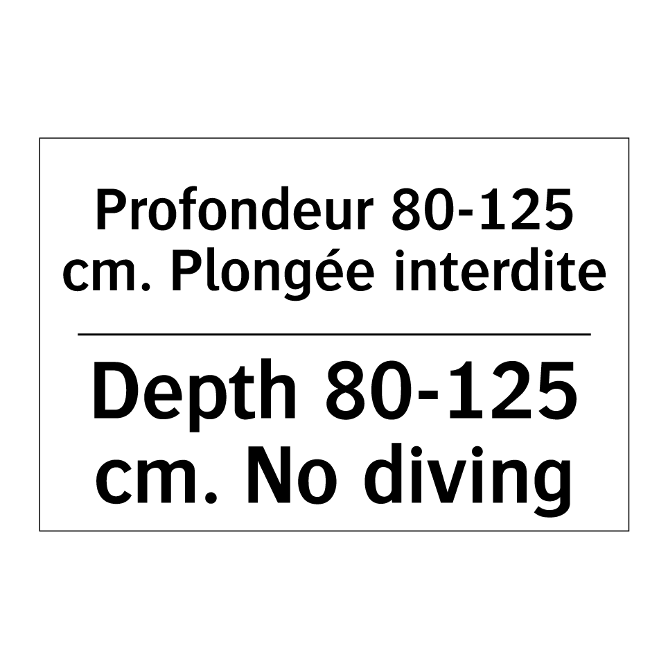 Profondeur 80-125 cm. Plongée /.../ - Depth 80-125 cm. No diving