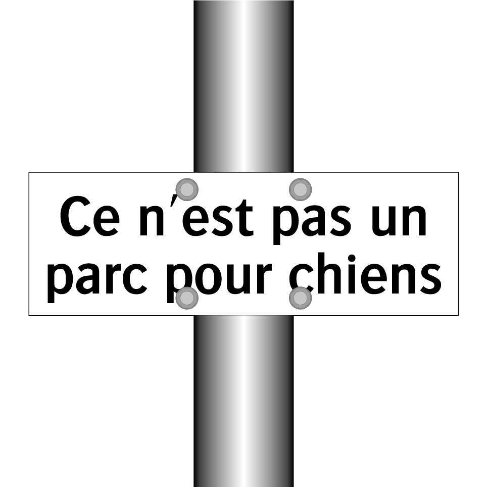 Ce n'est pas un parc pour chiens
