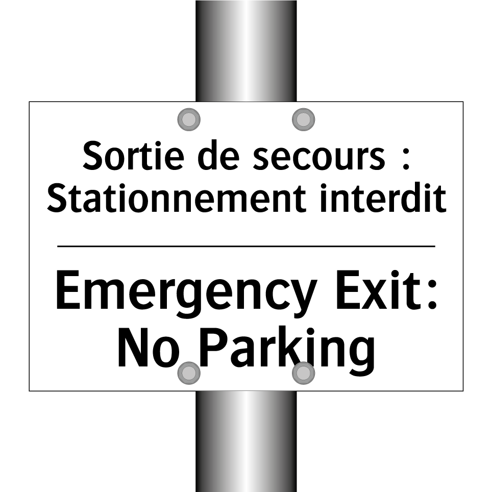 Sortie de secours : Stationnement /.../ - Emergency Exit: No Parking