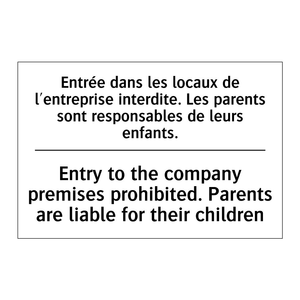 Entrée dans les locaux de l'entreprise /.../ - Entry to the company premises /.../