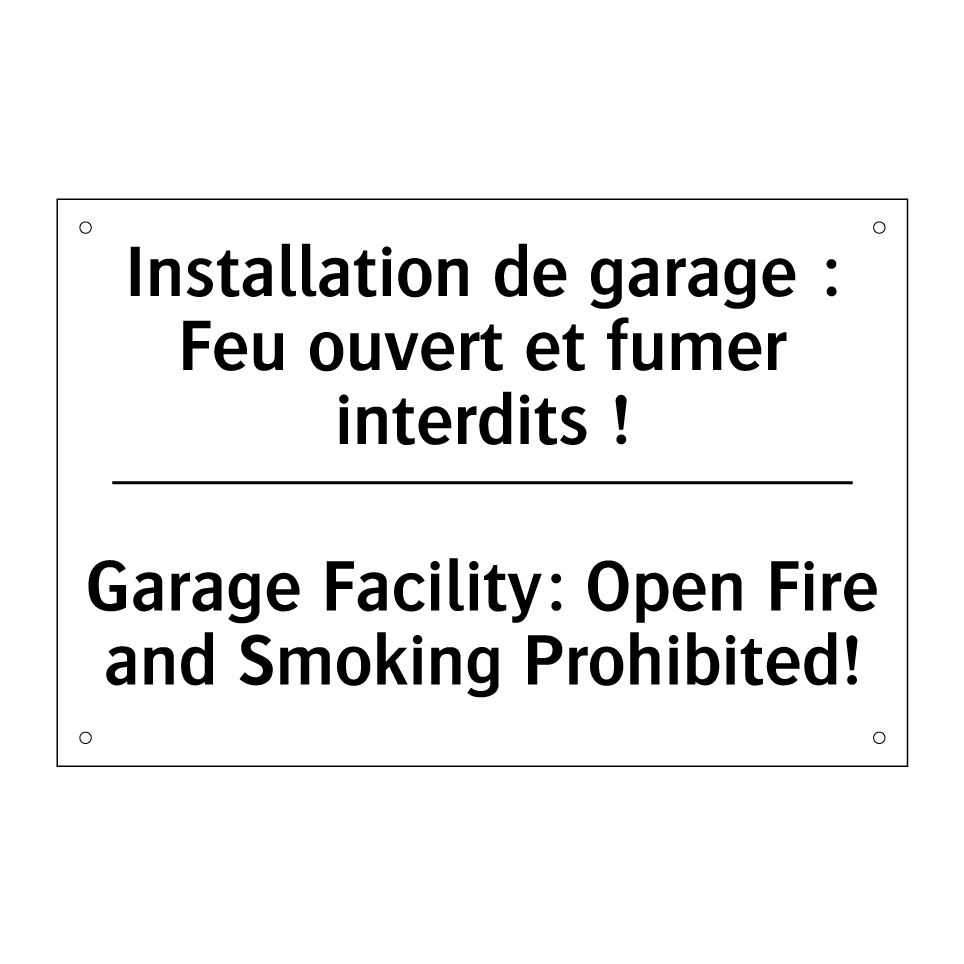 Installation de garage : Feu ouvert /.../ - Garage Facility: Open Fire and /.../