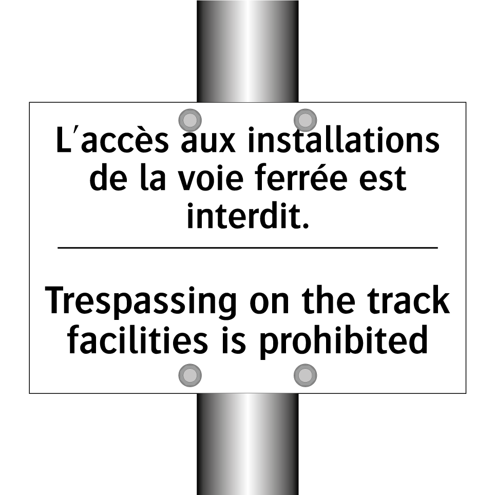 L'accès aux installations de la /.../ - Trespassing on the track facilities /.../