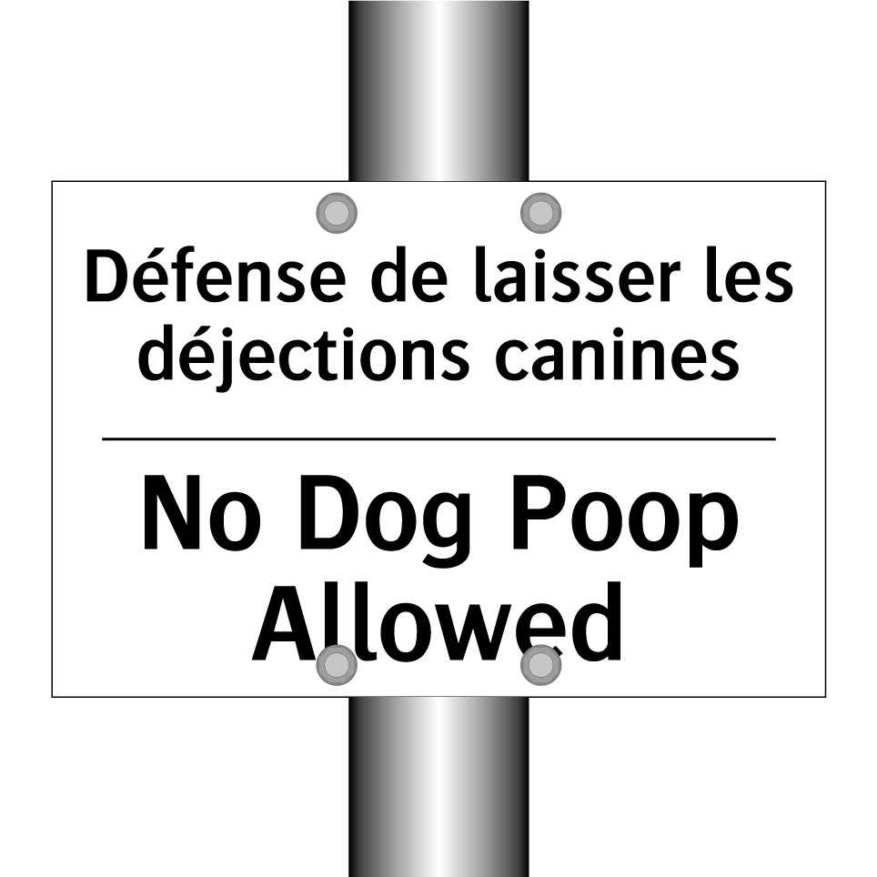 Défense de laisser les déjections /.../ - No Dog Poop Allowed