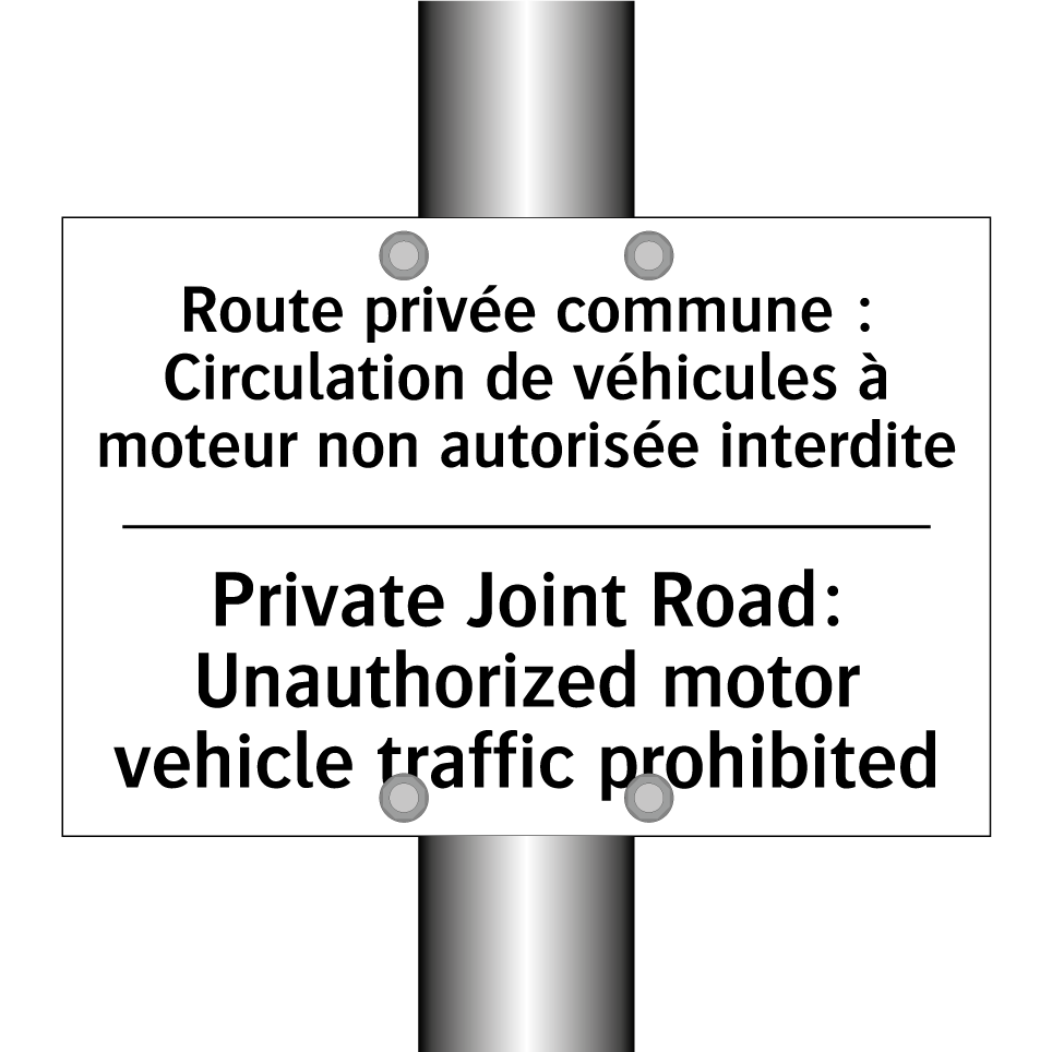 Route privée commune : Circulation /.../ - Private Joint Road: Unauthorized /.../