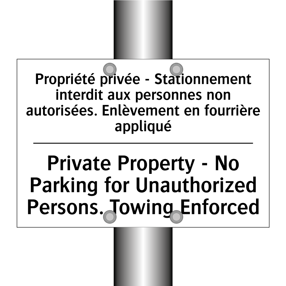 Propriété privée - Stationnement /.../ - Private Property - No Parking /.../