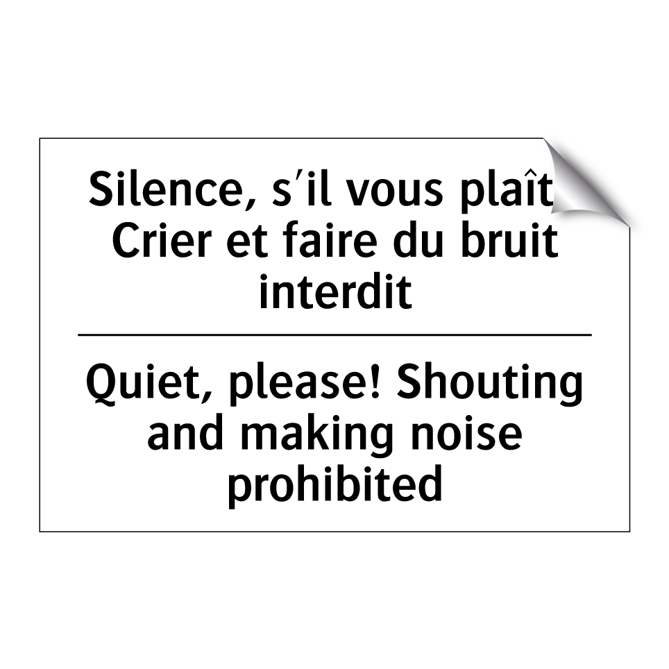 Silence, s'il vous plaît ! Crier /.../ - Quiet, please! Shouting and making /.../