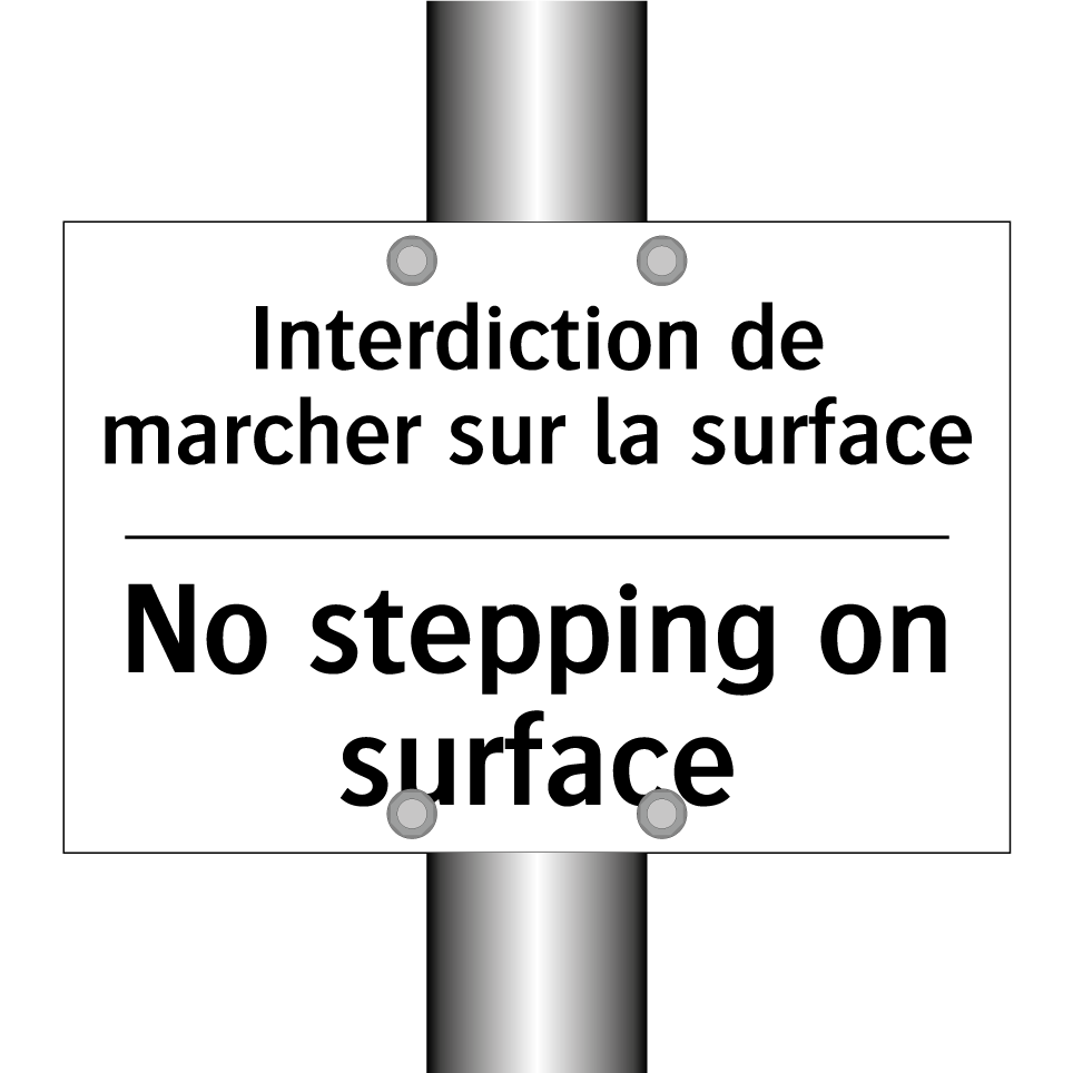 Interdiction de marcher sur la /.../ - No stepping on surface