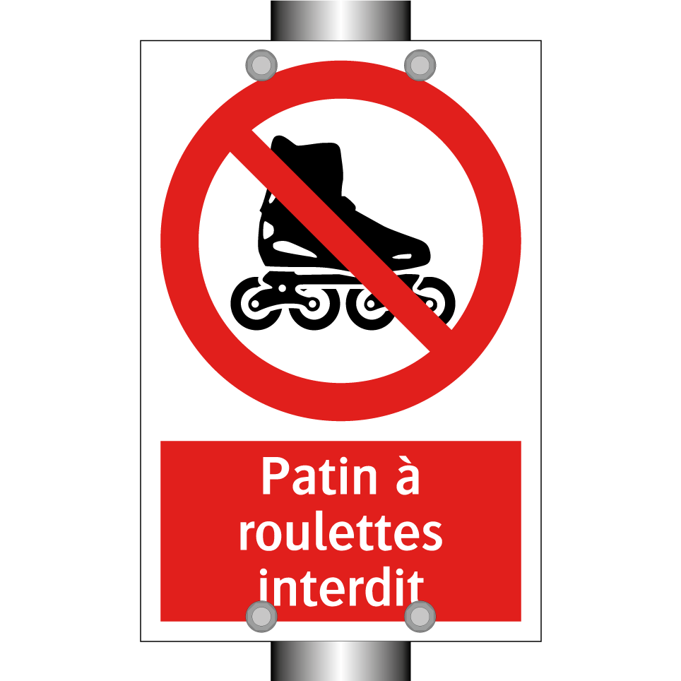 Patin à roulettes interdit