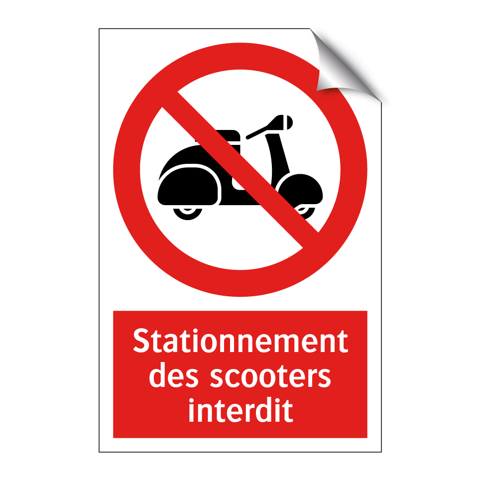 Stationnement des scooters interdit
