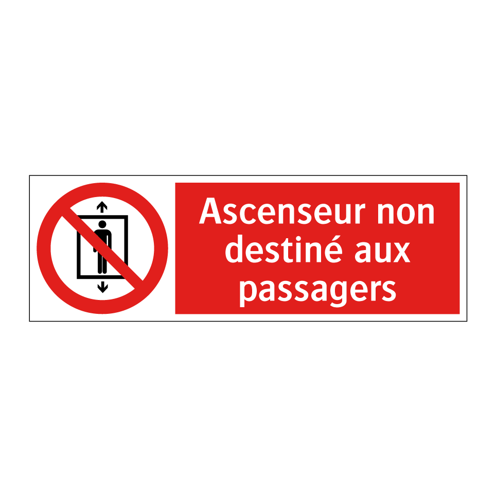 Ascenseur non destiné aux passagers