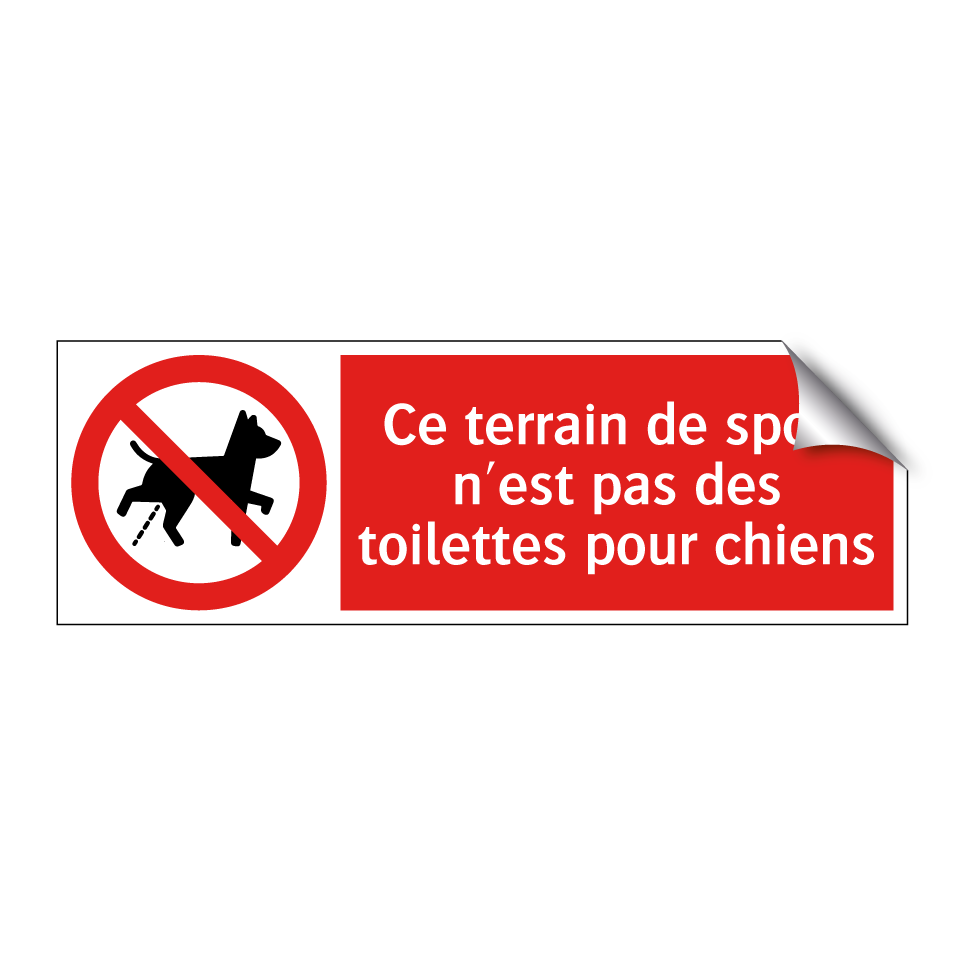 Ce terrain de sport n'est pas des toilettes pour chiens