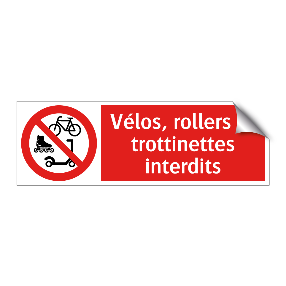 Vélos, rollers et trottinettes interdits