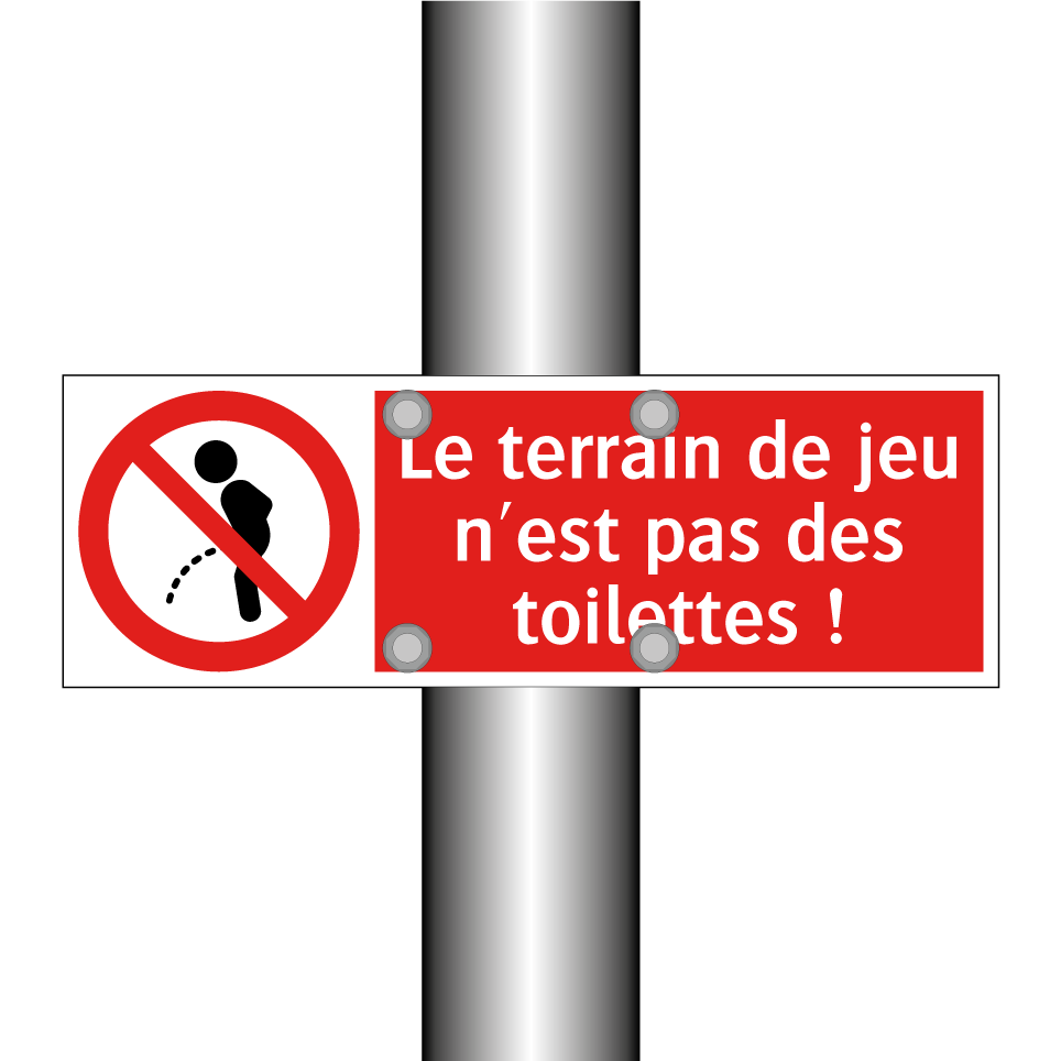 Le terrain de jeu n'est pas des toilettes !