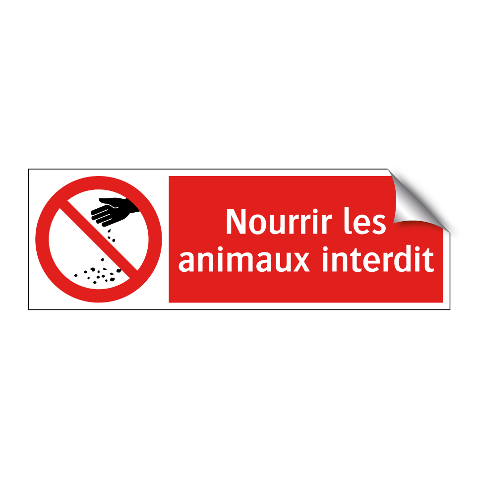 Nourrir les animaux interdit