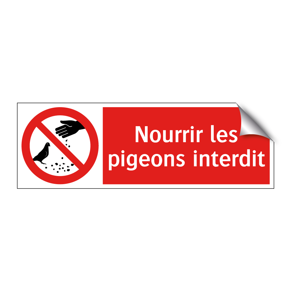 Nourrir les pigeons interdit