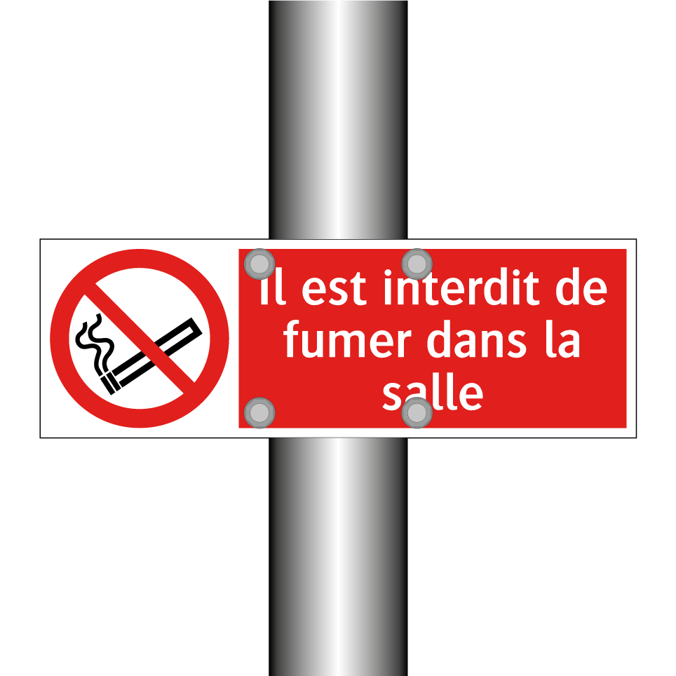Il est interdit de fumer dans la salle