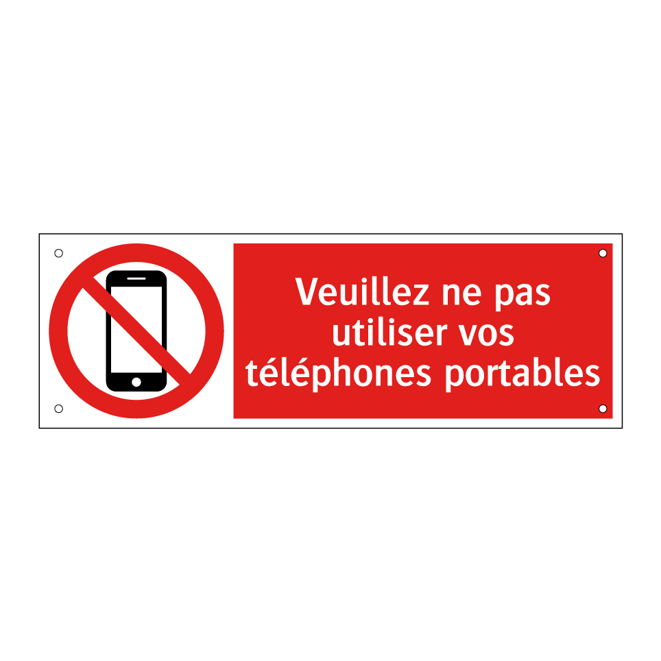 Veuillez ne pas utiliser vos téléphones portables