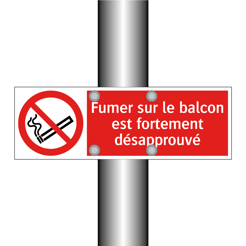 Fumer sur le balcon est fortement désapprouvé