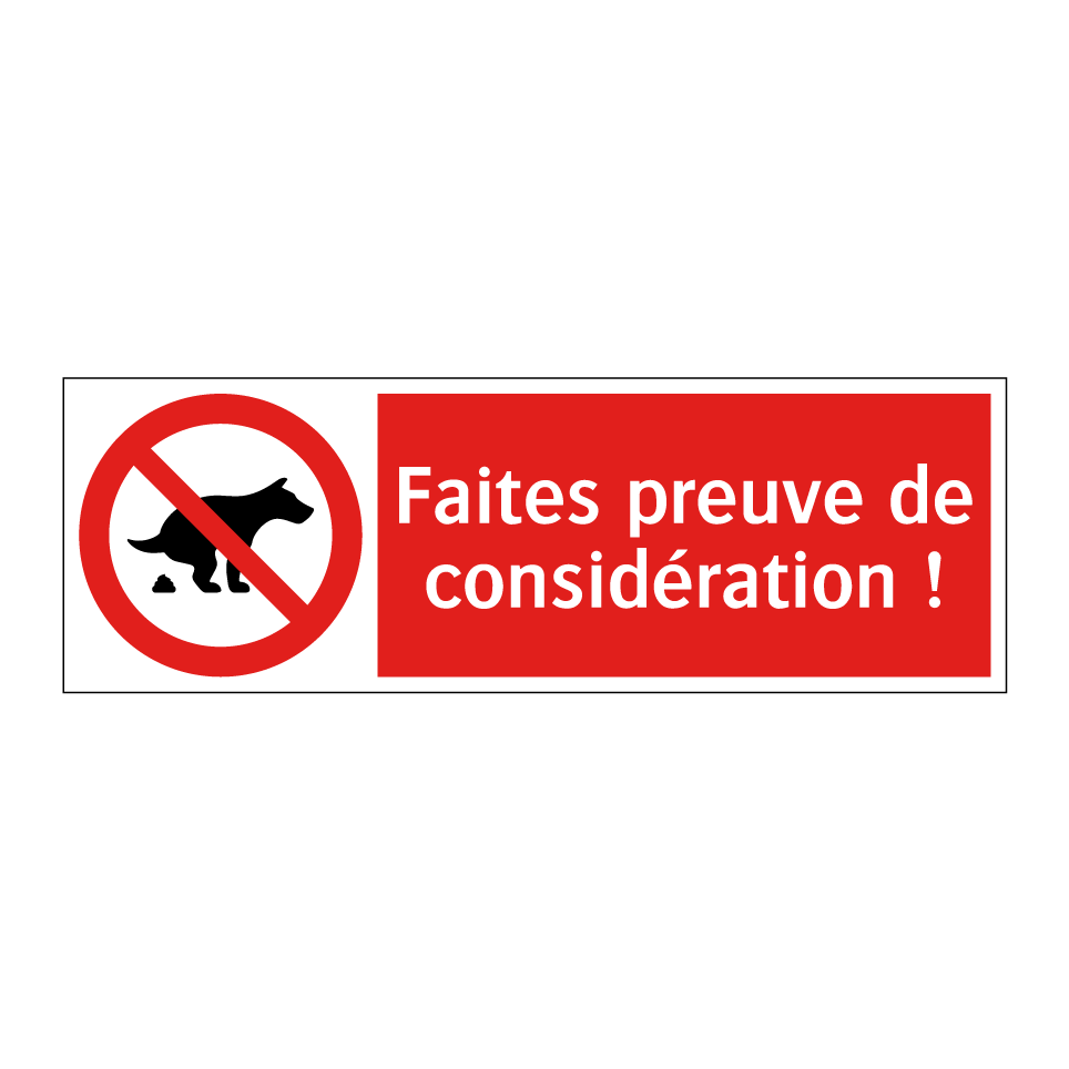 Faites preuve de considération !