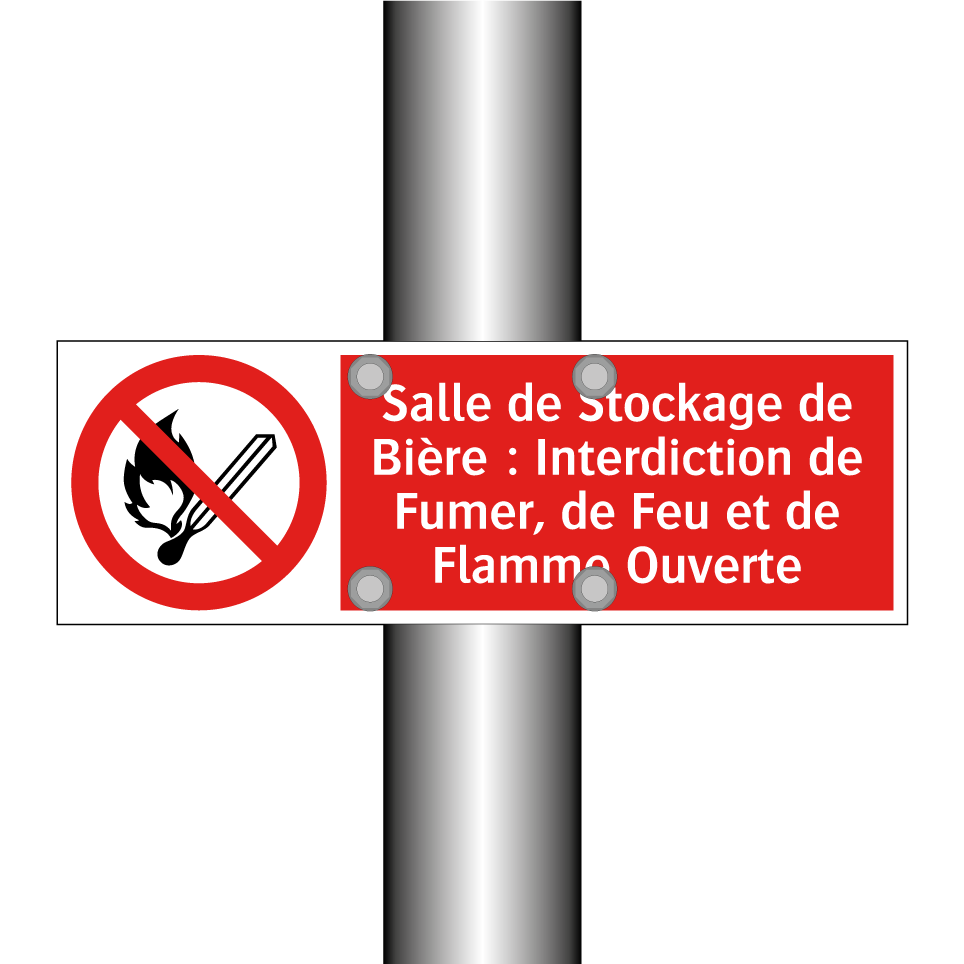 Salle de Stockage de Bière : Interdiction de Fumer, de Feu et de Flamme Ouverte