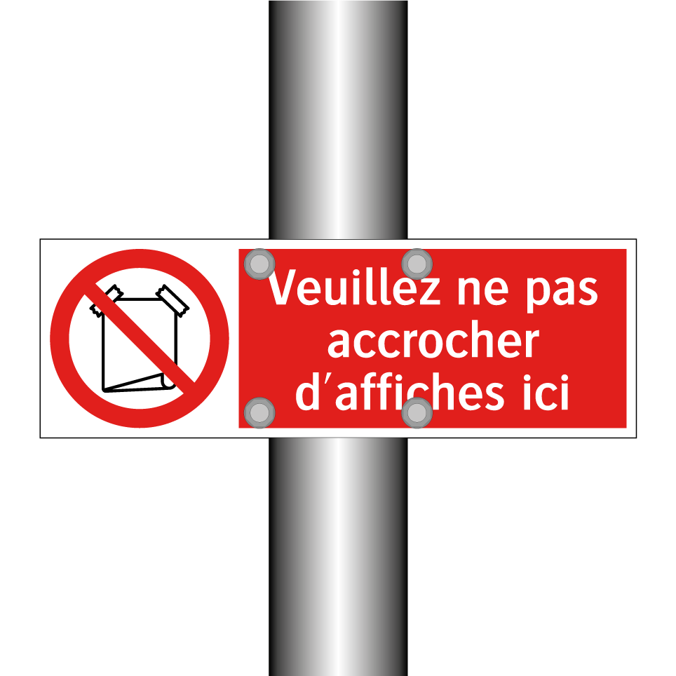 Veuillez ne pas accrocher d'affiches ici