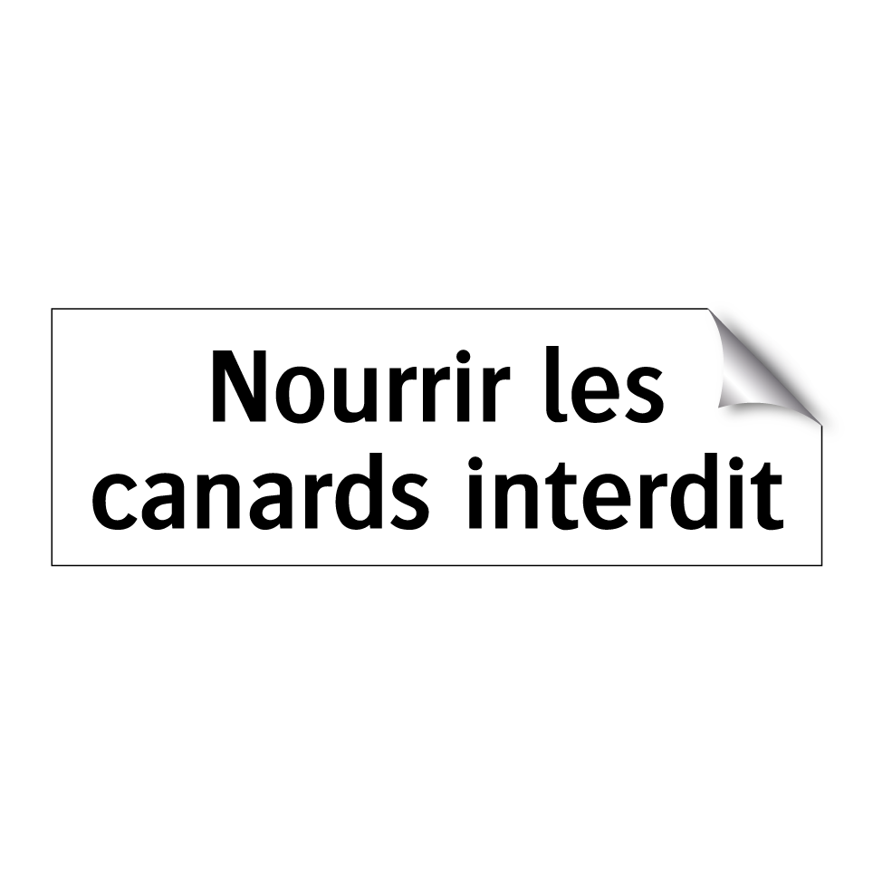 Nourrir les canards interdit