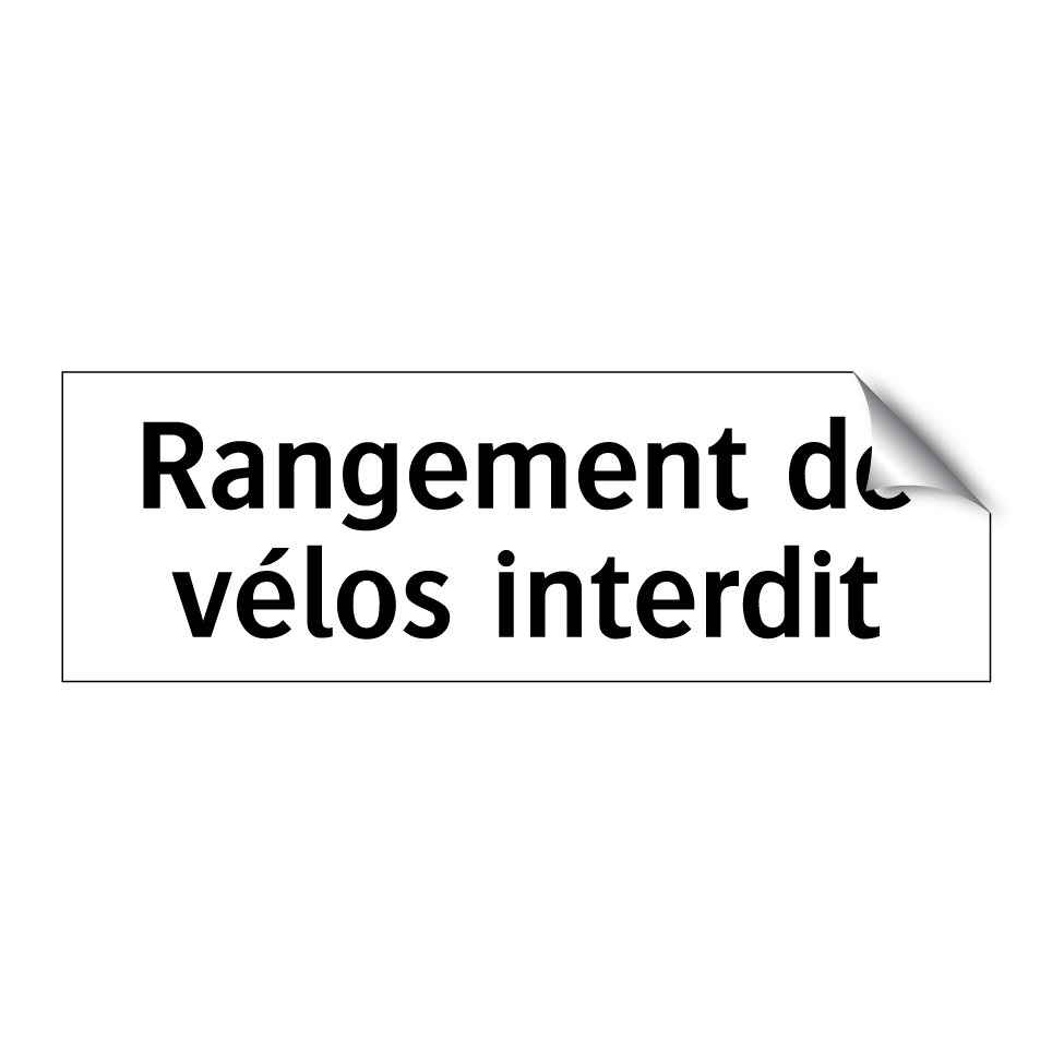 Rangement de vélos interdit