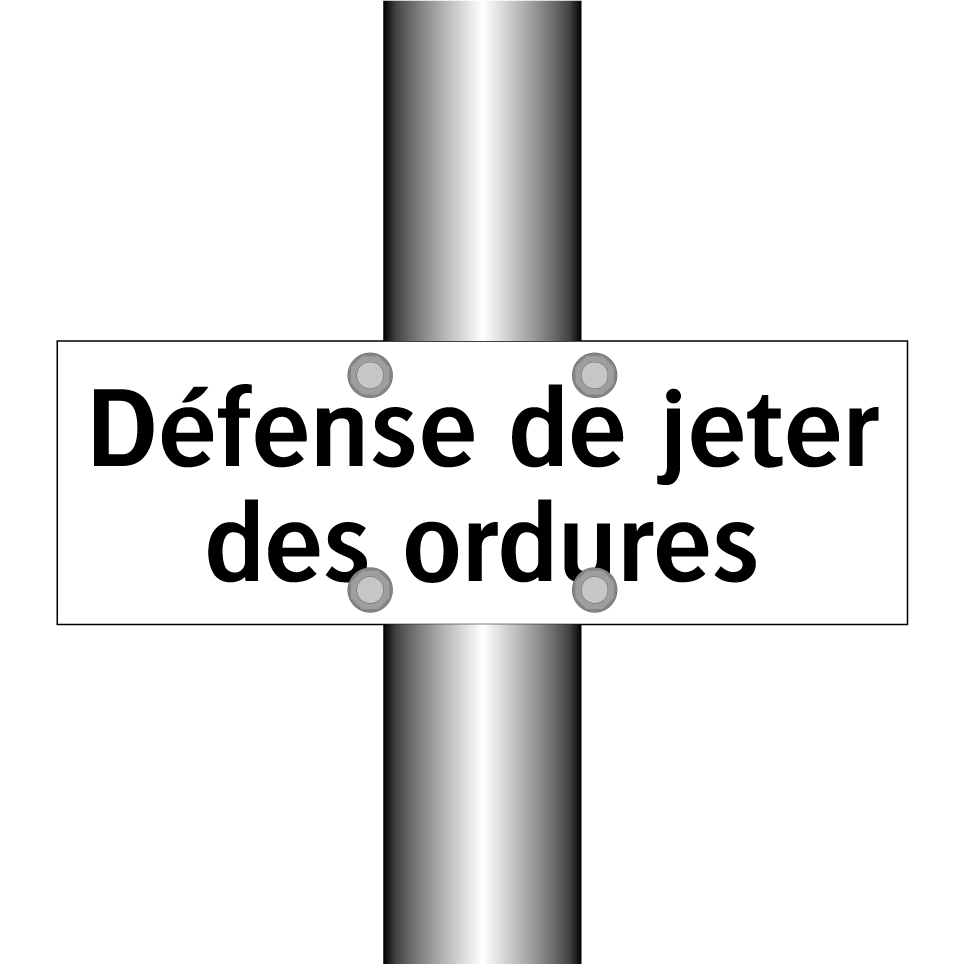 Défense de jeter des ordures