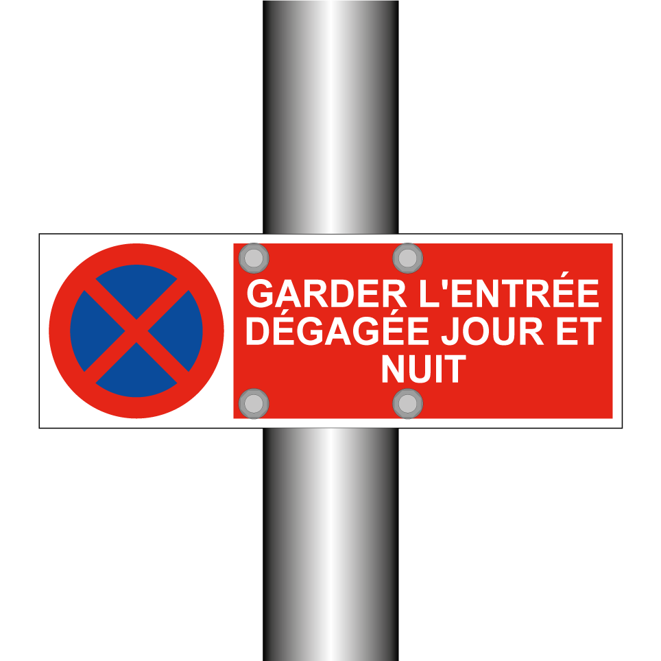 Garder l'entrée dégagée jour et nuit