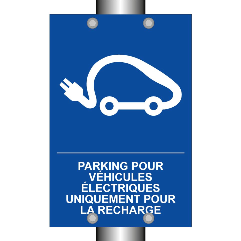 Parking pour véhicules électriques uniquement pour la recharge.