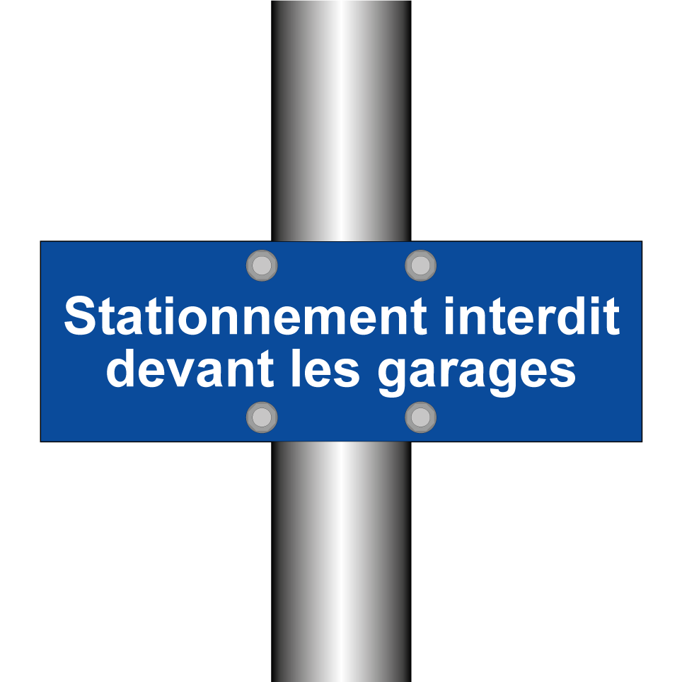 Stationnement interdit devant les garages