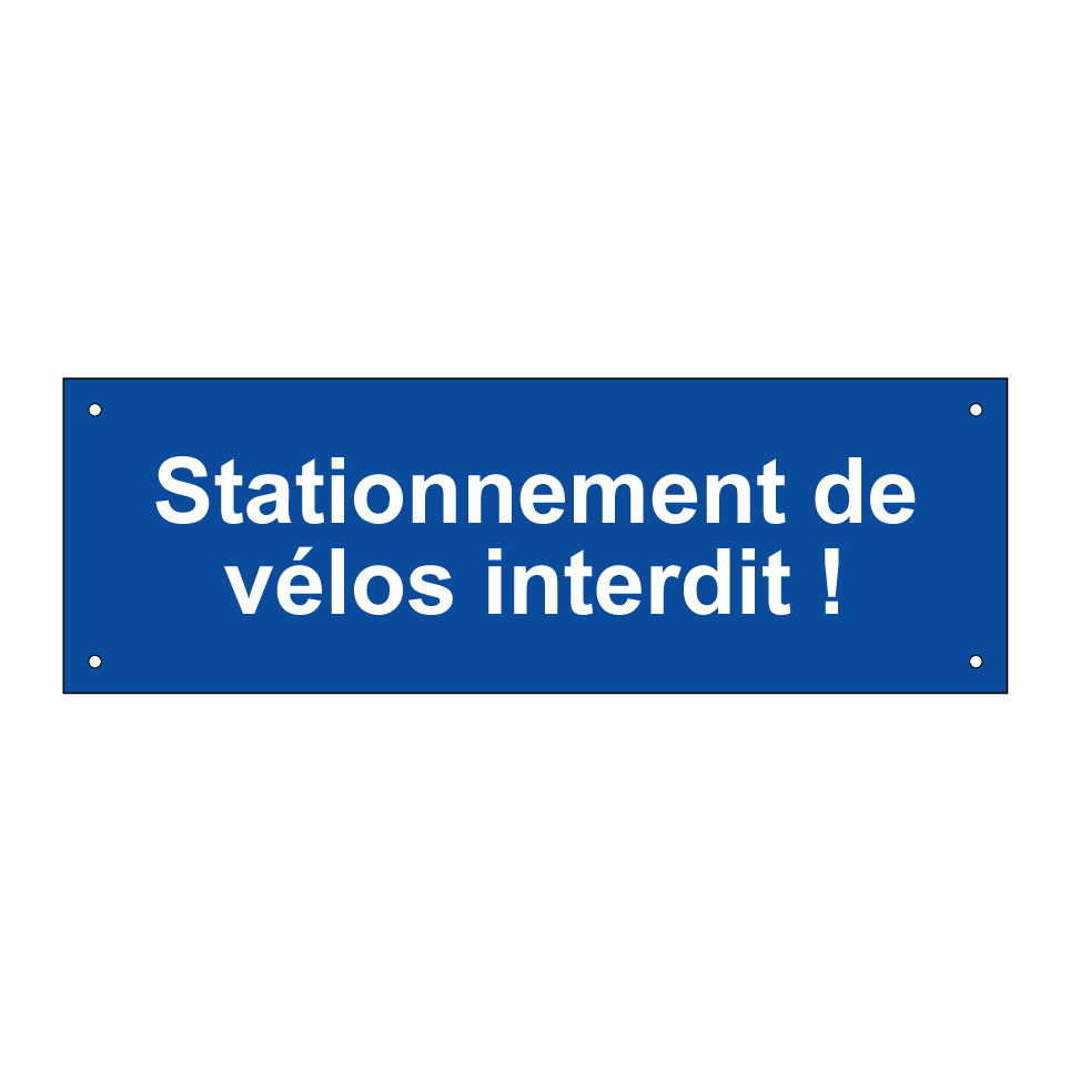 Stationnement de vélos interdit !