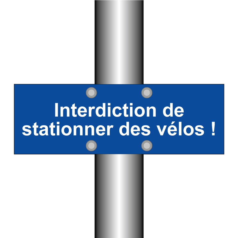 Interdiction de stationner des vélos !