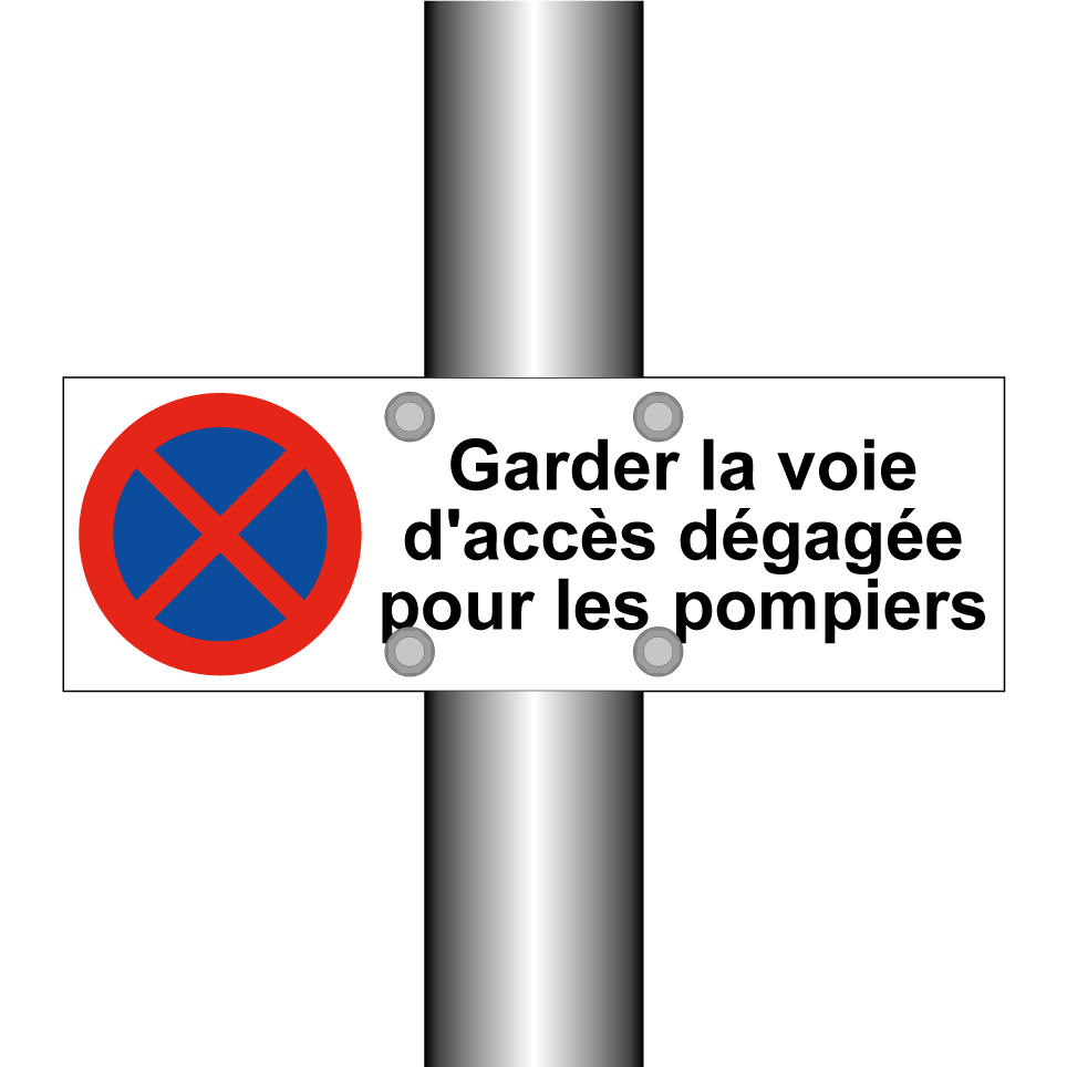 Garder la voie d'accès dégagée pour les pompiers