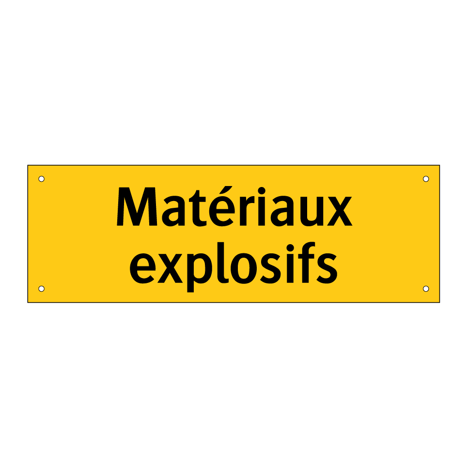Matériaux explosifs