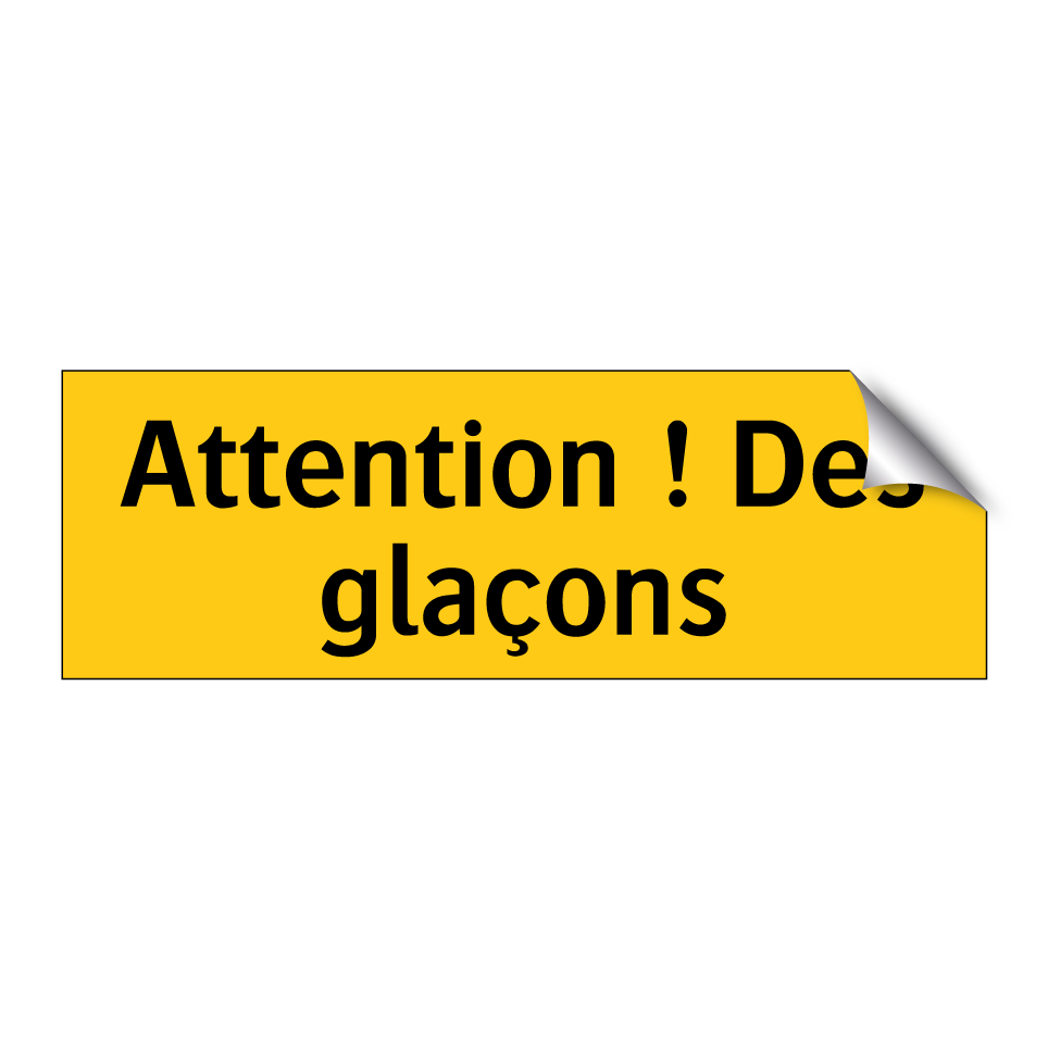 Attention ! Des glaçons