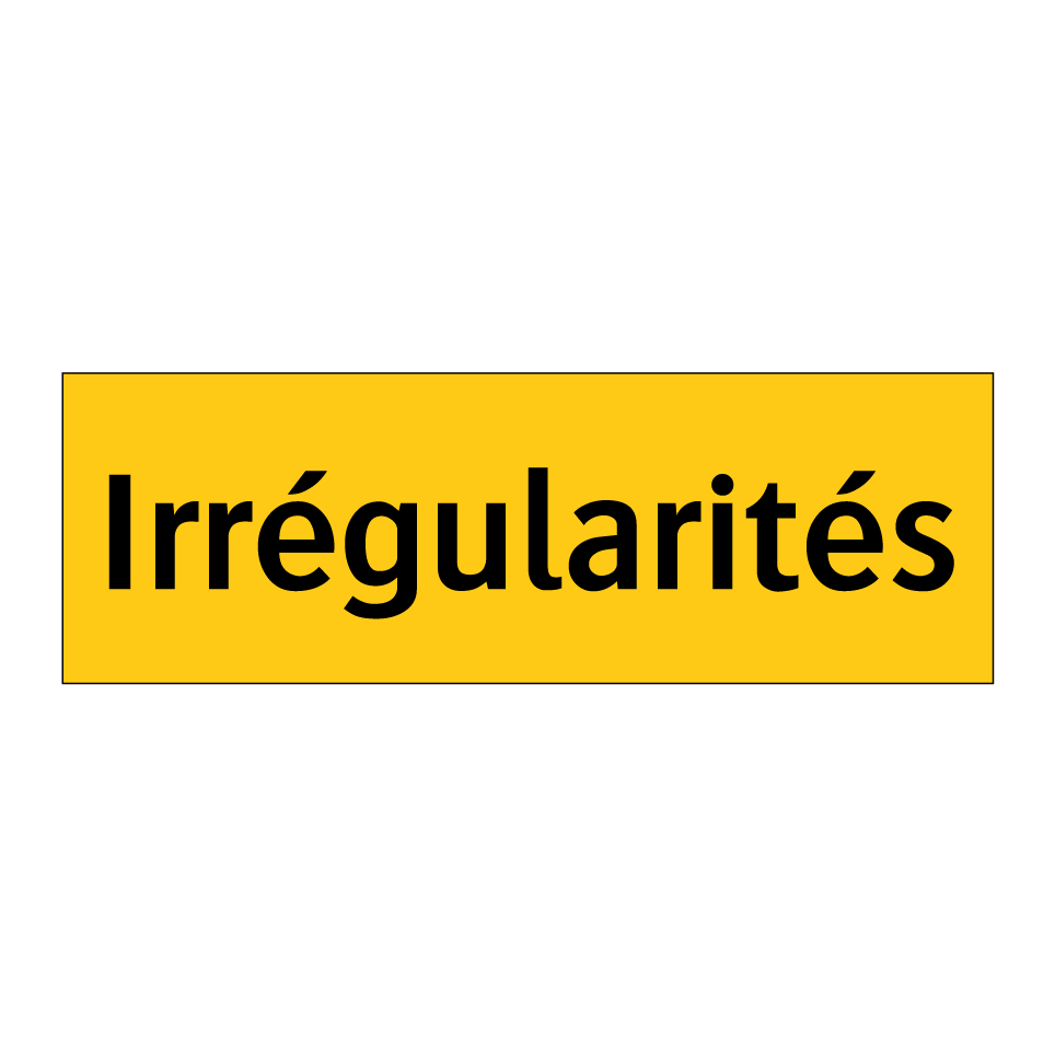 Irrégularités
